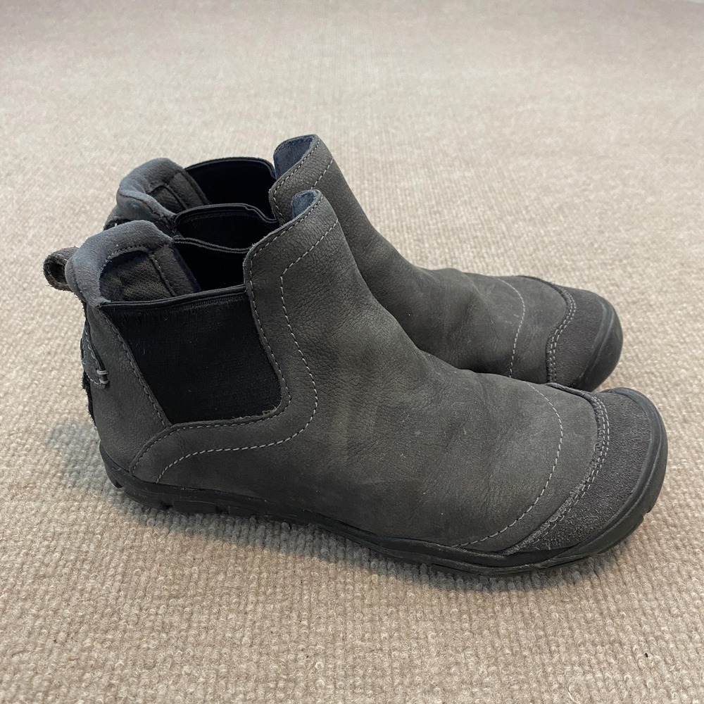 KEEN Chelsea Boots Womens Size 6.5 Gray Nubuck Ankle Slip On Comfort 1021669